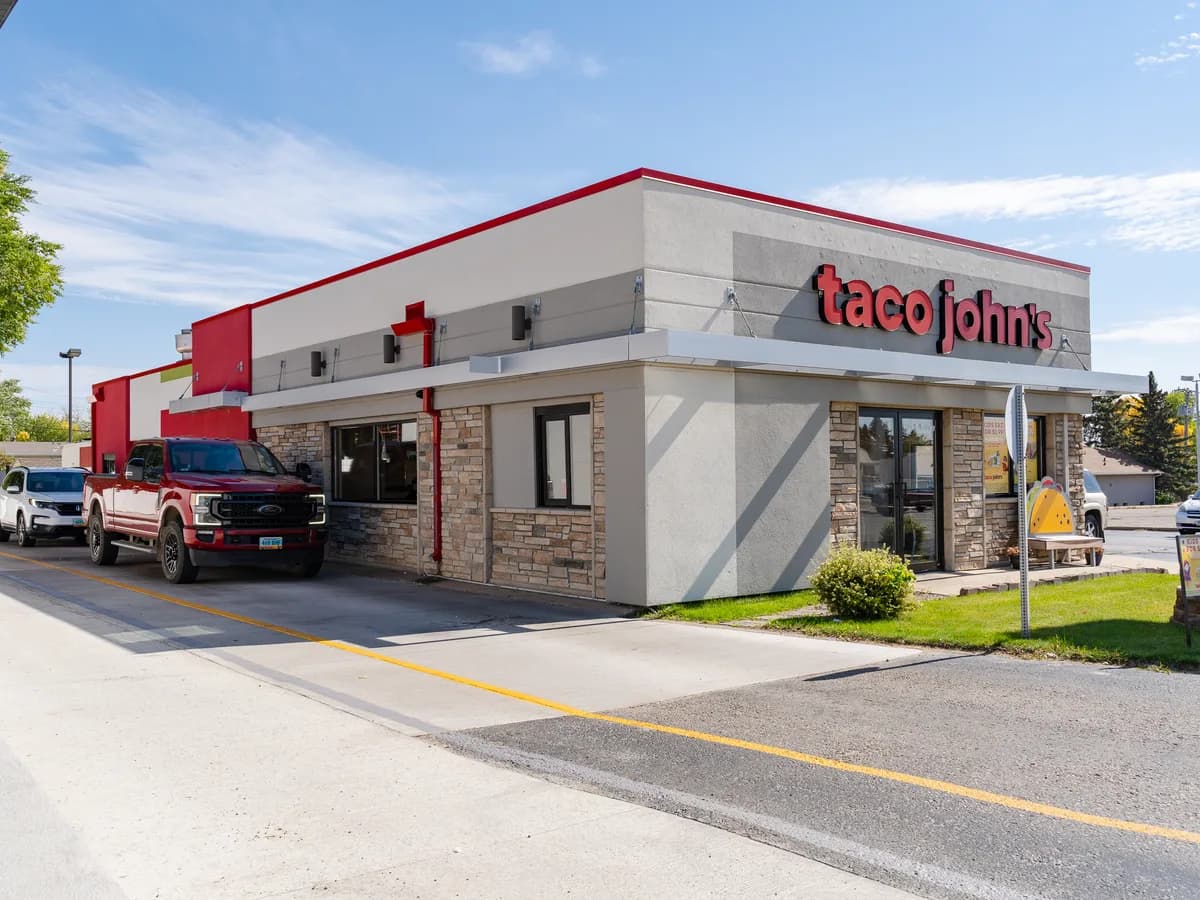 Completed Taco John's project finished by 48 North Concrete