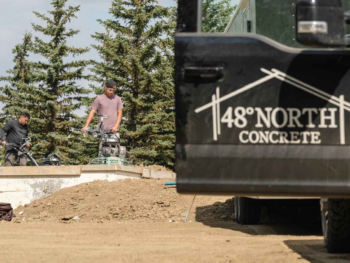 48 North Concrete branding on line pumping equipment